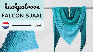 Haakpatroon Falcon Sjaal  Omslagdoek haken [upl. by Siddon]