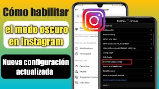 Cómo habilitar el modo oscuro en Instagram 2024  Nueva actualización de configuración [upl. by Elyrrad]