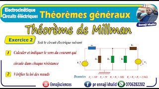 Théorèmes généraux Théorème de Millman Exercice 2 [upl. by Ayirp]