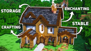 Minecraft Large Farmhouse Tutorial how to build [upl. by Adroj]