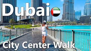 Most Expensive Street of Dubai  Burj Khalifa  Walking Tour 4K [upl. by Jenei]