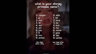 what is your Disney princess name credits to guidedgirly [upl. by Bradman]