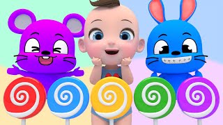 Color Candy amp Animal Song  Wheels On The Bus Nursery Rhymes  Baby amp Kids Songs [upl. by Lenahs]