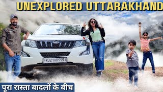 EP04स्वर्ग से कम नहीं था आज का रास्ता😍pangot to kausani 🛻 unexplored uttarakhandGhumakkadbugz [upl. by Nosidda]