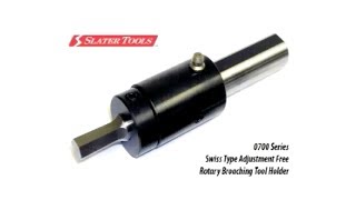 Swiss Type Rotary Broaching Tool Holder  Slater Tools [upl. by Cirdor292]