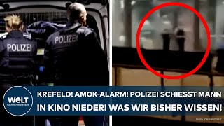 KREFELD AmokAlarm Polizei schießt Mann in Kino nieder Was wir bisher wissen was nicht [upl. by Sidoney599]