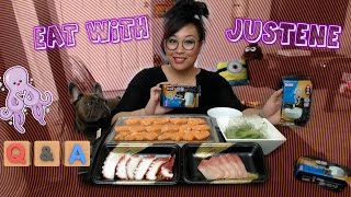 Sashimi  QampA  mukbang [upl. by Eadmund460]