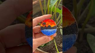 DIY Mini Canvas 🖼️painting art diy craft acrylicpainting minicanvas recycling [upl. by Yehs758]