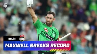 Glenn Maxwell SMASHES BBL Record  154 off 64  BBL11 [upl. by Hplodnar480]