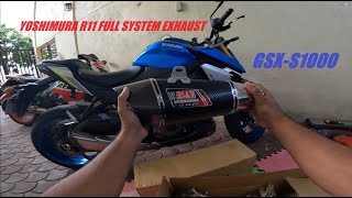 GSXSS1000 YOSHIMURA R11 FULL SYSTEM EXHAUST  PJ86 [upl. by Newol682]