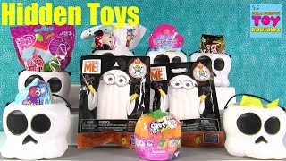 Blind Bag Halloween Treats Shopkins Grossery Gang Squinkies Toy Review Opening  PSToyReviews [upl. by Sinnod]