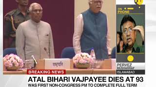 Former Pakistan chief Pervez Musharraf reaction to Atal Bihari Vajpayees death [upl. by Alaric]