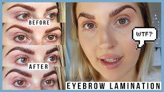 TRYING BROW LAMINATION amp omg wow 🤨 first impression cost results amp more [upl. by Cyrilla]