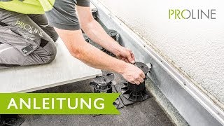 Montage OutdoorKeramik auf DachterrasseFlachdach mit Stelzlager PROSTILT [upl. by Sammons]