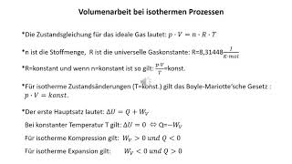 Volumenarbeit bei isothermen Zustansänderungen [upl. by Gile242]