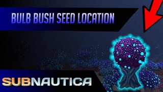 Where to find Bulb Bush Samples in Subnautica UPDATED [upl. by Rodrique]