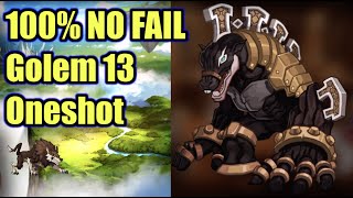 Epic Seven Golem 13 One Shot  NO FAIL 100 clear  full Auto  55 second Runs G13  RIP 15 [upl. by Adnohral]