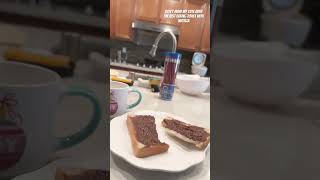 funny burp food toast with Nutella🤩 [upl. by Gronseth]