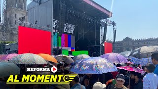 ¡Listos para ‘Motomami’ Arriban fans de Rosalía al Zócalo para concierto [upl. by Caril]