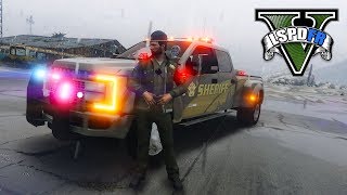 GTA 5 LSPDFR  Thunderstorms with a F450 Super Duty Sheriff [upl. by Kcin985]