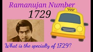 Ramanujan Number What is the specialty of Ramanujans number 1729 [upl. by Whit]