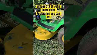 Vintage STX 38 John Deere paint restoration DIY mower johndeere [upl. by Isaak456]