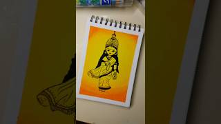 Durga maa drawing 🦁  mata brahmacharini  shortvideo shorts [upl. by Alesiram78]