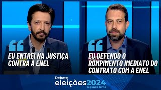 NUNES x BOULOS  Candidatos debatem contrato com a ENEL em SP DebateRecordEstadão [upl. by Knight799]