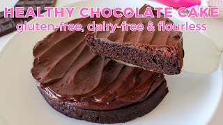 Healthy Chocolate Cake  Easy Gluten free Dairy free amp Flourless Chocolate Cake Recipe [upl. by Jovitah]