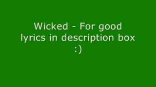 Wicked  For good karaoke [upl. by Gerry]