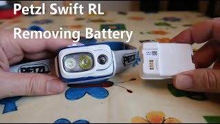 Petzl Swift RL How to remove replace swap rechargable battery [upl. by Amisoc393]