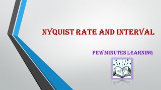 nyquist rate and nyquist interval [upl. by Lumpkin]