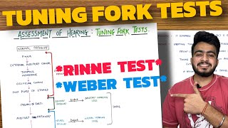 Assessment of Hearing  RINNE TEST  WEBER TEST  Auditory Pathway [upl. by Lenor]