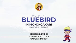 Blue Bird  IkimonoGakari Chords and Lyrics [upl. by Mhoj]