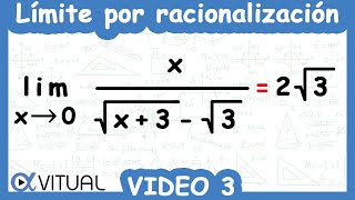 Límite Indeterminado 00 por Racionalización  Video 3 de 5 [upl. by Cogen]