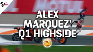 Alex Marquez vicious highside  2020 ValenciaGP [upl. by Akihdar]