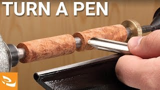 Turning a Pen on a Lathe Pen Making Howto [upl. by Streetman]