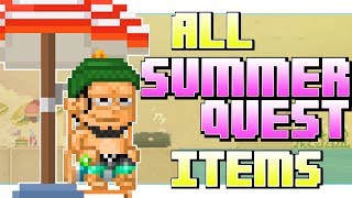 ALL SUMMER QUEST ITEMS  PIXEL WORLDS [upl. by Vladimar]