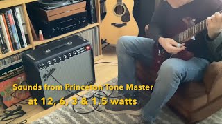 Sound Comparison Fender Princeton Reverb Tone Master at 6 3 15 Watts and Amp Features [upl. by Darleen]