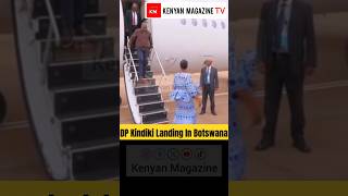 Kenyas Deputy President Kithure Kindiki landing in Botswana [upl. by Rehpetsirhc]