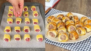 Puff pastry sausage rolls easy and delicious [upl. by Dryfoos]