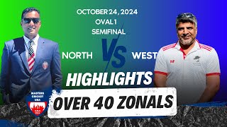 Highlights SFINALS O40 North Vs West ZoneMasters Cricket USA Zonals 2024 at The Sevens Oct 2424 [upl. by Trebma473]