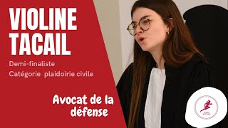 Violine Tacail  Demi finale Lysias Sceaux 2022 Plaidoirie civile [upl. by Publus]