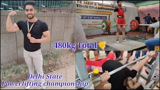 Delhi State Powerlifting championship  Bronze medal with 480kg Total 😱 [upl. by Rudich]