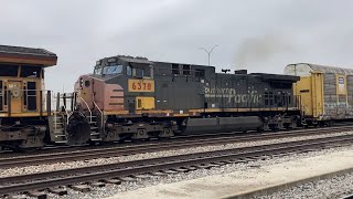 UP Southern Pacific 6378 at TampP Station March 8 2023 [upl. by Arekahs]