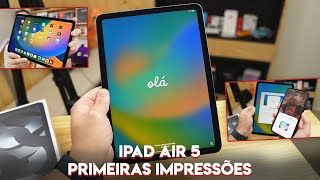 LIGANDO PELA PRIMEIRA VEZ IPAD AIR 5 TABLET PODEROSO DA APPLE COM PROCESSADOR M1 O MELHOR IPAD [upl. by Teena673]