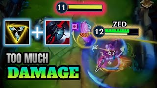 THEY CANT HANDLE THE DAMAGE OF THESE TWO ITEMS  ZED WILD RIFT [upl. by Tarrsus]