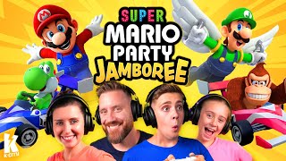 Mario Party Jamboree Family Battle SpeedRun in Roll em Raceway [upl. by Ordisy]