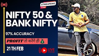 21th FEBRUARY NIFTY amp BANKNIFTY LIVE TRADING 💯😍 NIFTY BANKNIFTY LIVESTREAM [upl. by Tnayrb265]