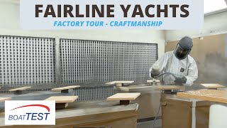 Fairline Yachts Factory Tour— Craftsmanship by BoatTEST [upl. by Ahsinor482]